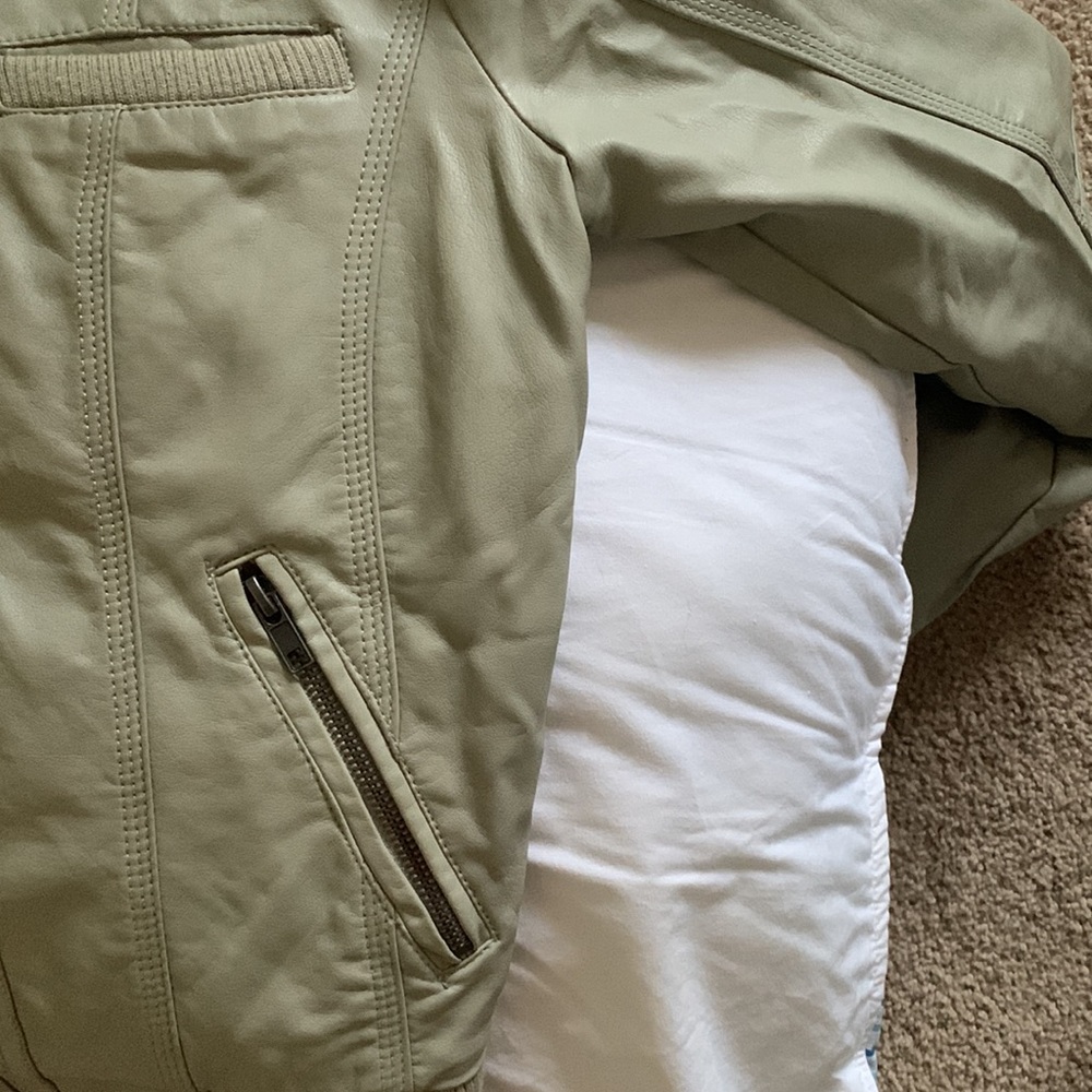 $5 Faux Leather Bomber Jacket - Picture 14 of 14